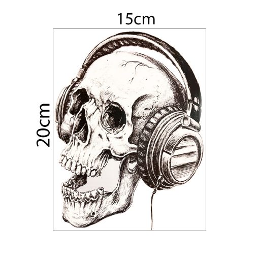 استیکر پارچه و لباس مدل حرارتی طرح جمجمه کد TS0294 - Image 3