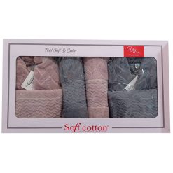 خرید ست حوله تن پوش دو نفره (عروس داماد)VIP