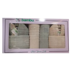 ست حوله تنپوش دونفره عروس و داماد بامبو