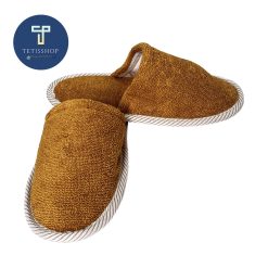 دمپایی حوله ای خردلی